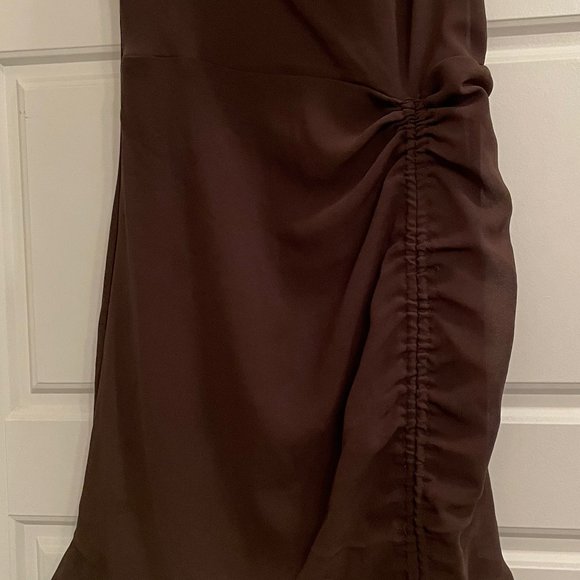 MORE TO COME - Mileva Ruched Mini Dress | Army Green | Size: XXS | NWT - Picture 4 of 9